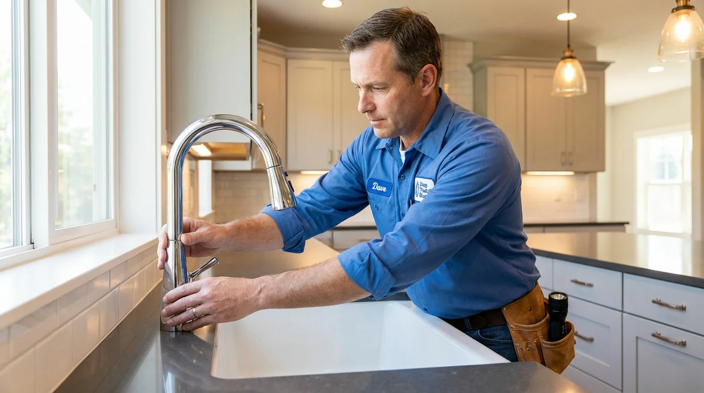 Kitchen faucet installation by Johns Plumbing LLC in Molalla