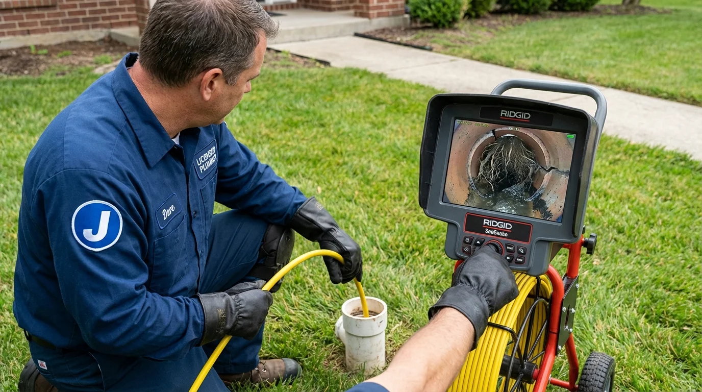 Sewer camera inspection being performed by Johns Plumbing LLC in Molalla